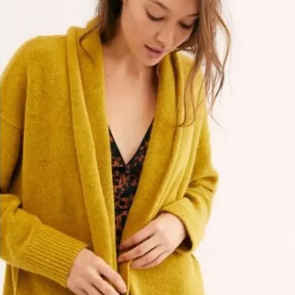 Free People Longline Oversized Cozy Cardigan